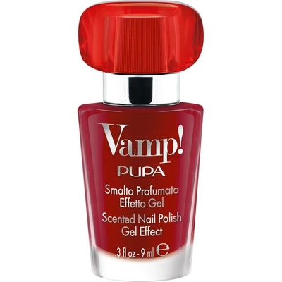 PUPA Milano Lak na nehty s vůní Vamp! Red Fragnance (Scented Nail Polish Gel Effect) 9 ml 204 Passionate Red