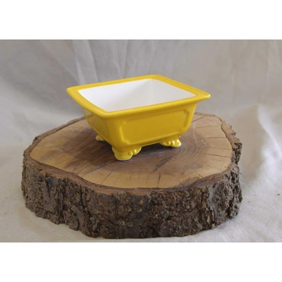 Yixing keramická miska Žlutá 13 x 13 x 6 cm