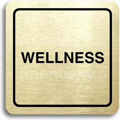 ACCEPT Piktogram wellness - zlatá tabulka - černý tisk