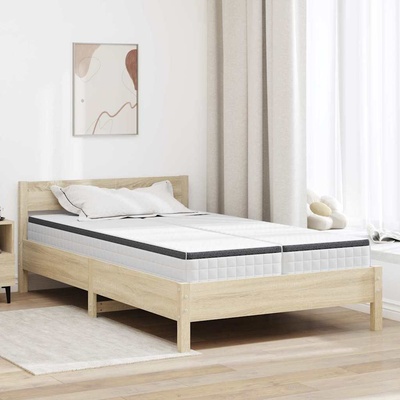 vidaXL Матрак 2 pcs Бяло и сиво 60 x 200 cm Бонел пружина (4106441)
