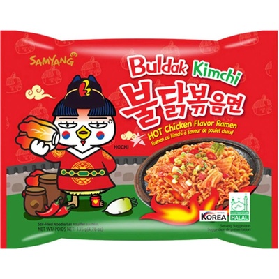 Samyang Buldak Kimchi Pálivý Kuřecí Ramen instantní nudle 140g