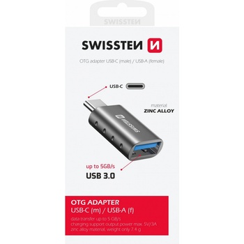 Swissten OTG ADAPTER USB-CM/USB-AF