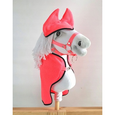 Sada pro Hobby Horse A4deka + chrániče uší – neonově pink