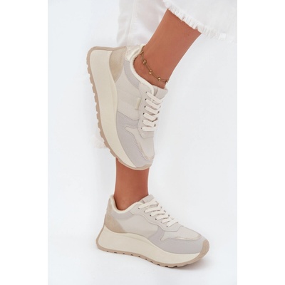 Big Star Zateplené dámské sneakersy na platformě šedá krémová
