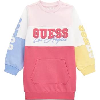 Guess Многоцветна спортна рокля за мини момиче с бродирани надписи Guess и джобове