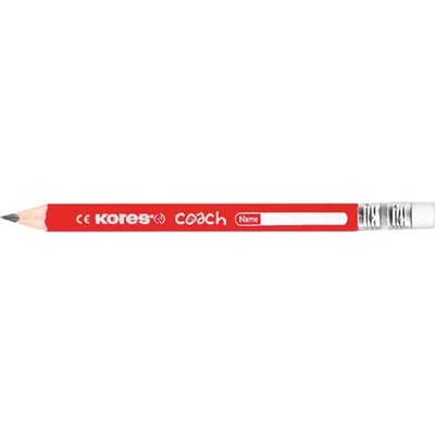 Kores Графитен молив с гума, HB, триъгълен, джъмбо, KORES "Coach" 92530 (92530)