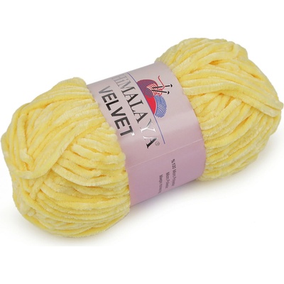 Stoklasa Pletací žinylková příze Velvet 100 g Balení: 1 ks, Varianta: 3 (90002) žlutá světlá 3 (90002) žlutá světlá