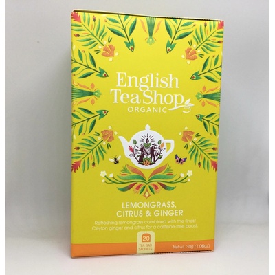 English Tea Shop Bio čaj CITRONOVÁ TRÁVA ZÁZVOR A CITRUSY 20 sáčků