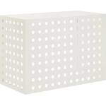 vidaXL Покритие за климатик Бяло 100 x 50 x 70 cm Стомана (8014130)