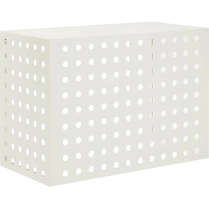 vidaXL Покритие за климатик Бяло 100 x 50 x 70 cm Стомана (8014130)