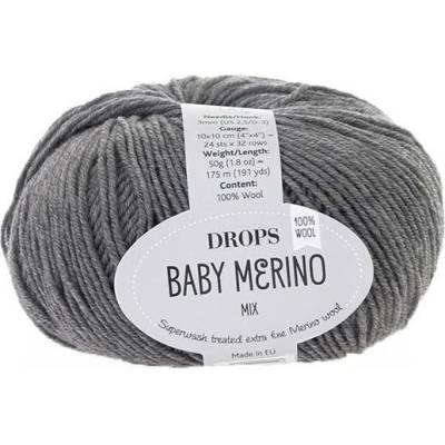 Příze DROPS Baby merino mix 19 - šedá