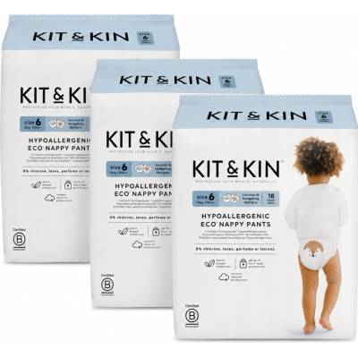 Kit and Kin 6 XL 12-17 kg, Ježek/Mýval, 18 ks.