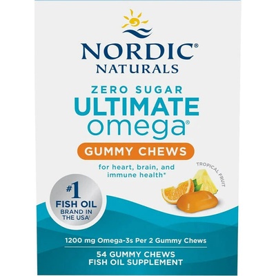Nordic Naturals Ultimate Omega Gummy Chews 1200 mg Tropické Ovoce 54 gummies