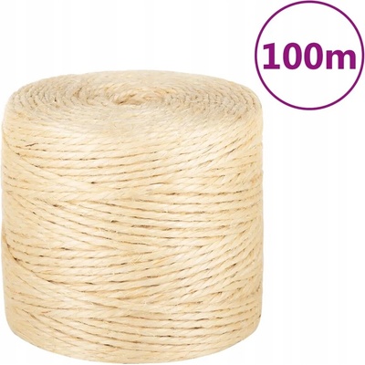 SHUMEE Provaz 100 % sisal 4 mm 100 m