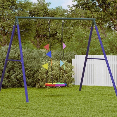 vidaXL Гнездо за пързалка Синьо 60 x 60 x 180 см Полиестер (42009053)