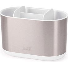 JOSEPH Stojánek na kartáčky velký Duo Steel Caddy 70606 nerez/bílý