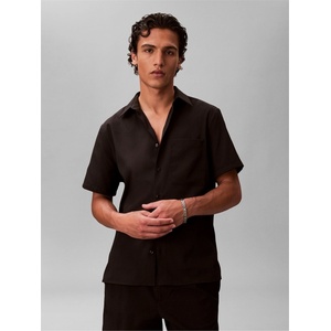 Calvin Klein Риза Calvin Klein Men's Short Sleeve Plain Shirt - Black