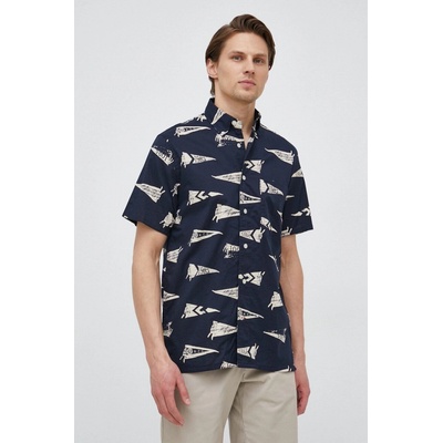 Tommy Hilfiger bavlněné tričko regular s klasickým límcem tmavomodrá