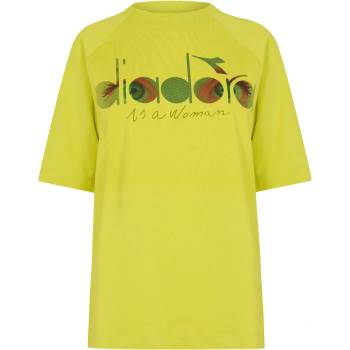 Diadora Тениска Diadora Women's Flowers Short Sleeve T-Shirt - Yellow