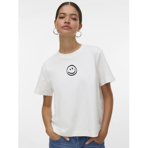 VERO MODA Дамска тениска SARA с печат бяла Vero Moda | Byal | ЖЕНИ | XL