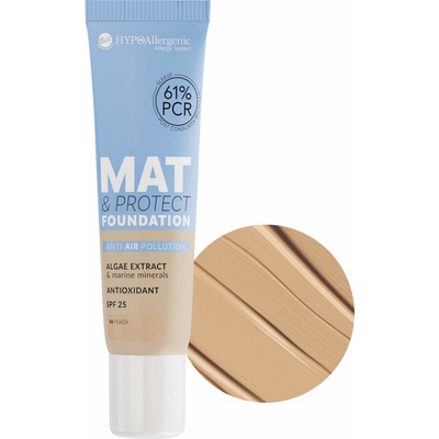 Bell Hypoallergenic Mat & Protect dlouhotrvající matující make-up SPF25 04 Peach 30 g