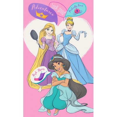CARBOTEX Detský uterák 30x50cm DISNEY PRINCESS