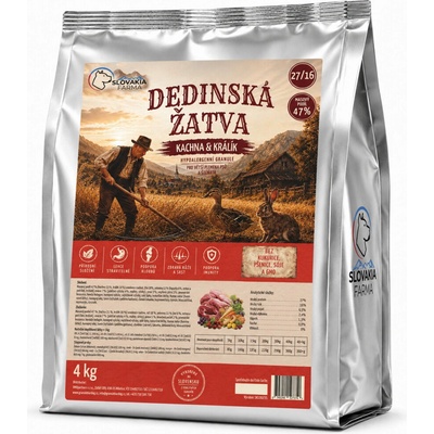 Slovakia Farma Pečená kačica a králik s žitom a prosom 27/16 4 kg