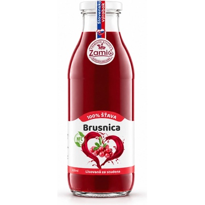 Zamio 100% ovocná šťava Brusnica 0,5 l