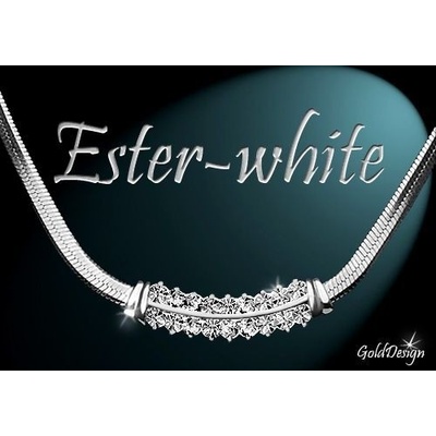 Gold Design Ester white řetízek rhodium (GD268)