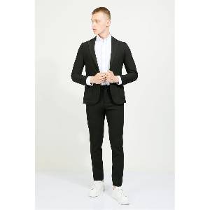 Base Мъжки Slim Fit костюм - Черен #357778 (357778_Черно)