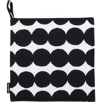 Marimekko Štvorcová chňapka Räsymatto, čierno-biela