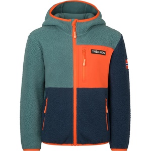 TROLLKIDS Детско поларено яке Trollkids Kid's Aurlandsfjord Jacket Fleece jacket - Stormy Blue / Mystic Blue / Flame Orange - размер 92 (EU) (703-3292-0811)
