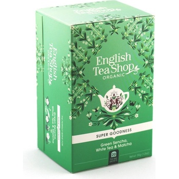 English Tea Shop Zelená sencha bílý čaj a matcha 20 sáčků