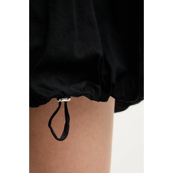 Liviana Conti Памучна рокля Liviana Conti в черно къса разкроена L5SH68 (L5SH68)