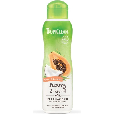 TropiClean šampón s kondicionérom papája & kokos 355 ml