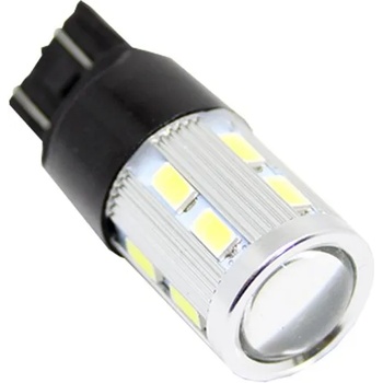 Диодна крушка тип t20 canbus с 16 smd диода и лупа 5630 двойна светлина червена (t2016smdr1)