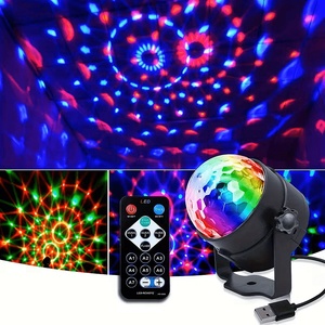  Мини led диско топка с дистанционно, usb захранване