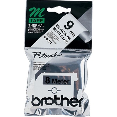 BROTHER Originálna kazeta s páskou Brother M-K221BZ - čierna tlač na biele, šírka 9 mm