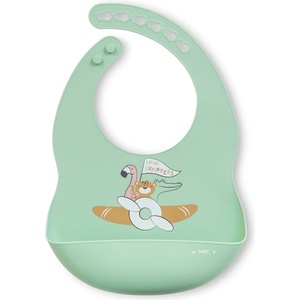 Saro Baby Силиконов лигавник Saro Baby - Little Explorers, Mint (455213) - baby