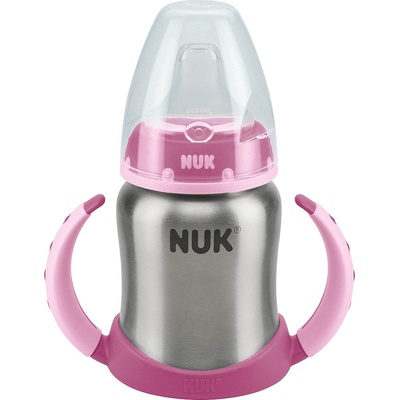 Nuk Термо шише от неръждаема стомана NUK - First Choice, 125 ml, 6+ месеца, Розово (10255247-Розов)