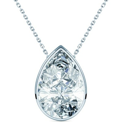 Savicki Náhrdelník biele zlato, laboratórny diamant PURE-N-PE-100-LAB-B