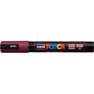 uni Декоративен маркер, 1, 8-2, 5 мм, UNI "Posca PC-5M", червено вино 286773000 (286773000)