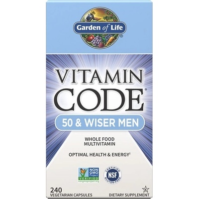 Garden of Life Vitamin Code 50 & Wiser Men, 240 Veg Capsules