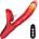 SuperLove Pussy Bliss Licking, Thrusting & Heating Vibrator Red