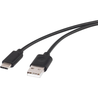 Renkforce RF-4288950 USB, USB 2.0 USB-A zástrčka, USB-C ™ zástrčka, 1.5m, černý