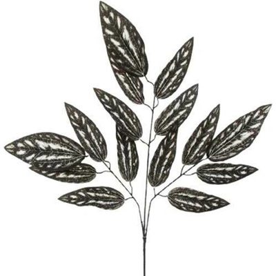 Umelé lístie čiernobiele 72 cm