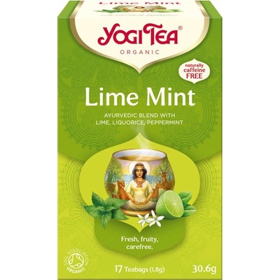 YOGI TEA Ajurvédsky Čaj limetka, mäta BIO porciovaný 17 x 1,8 g