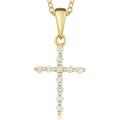 Sofia DIAMONDS zlatý přívěsek křížek CK47 00029-1250
