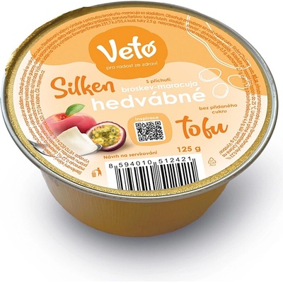 Veto Tofu hodvábne s príchuťou broskyňa a maracuja 125 g