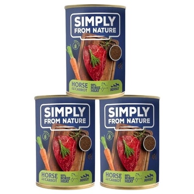 Simply From Nature Adult Koňské lněné semínko a mrkev 3 x 400 g